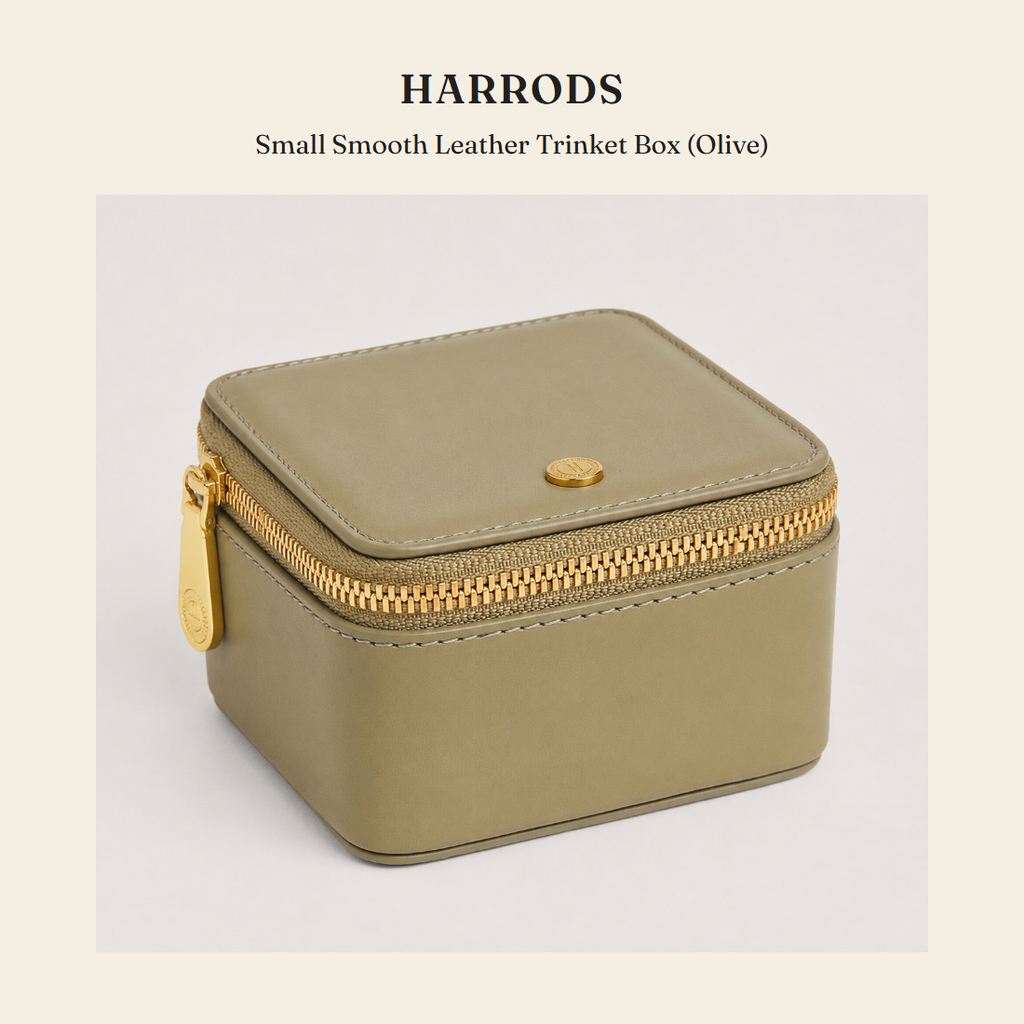 해로즈(Harrods) Small Smooth Leather Trinket Box (Olive) 홈 데코 - 영국 정품 직수입 | Lhea UK(레아영국)