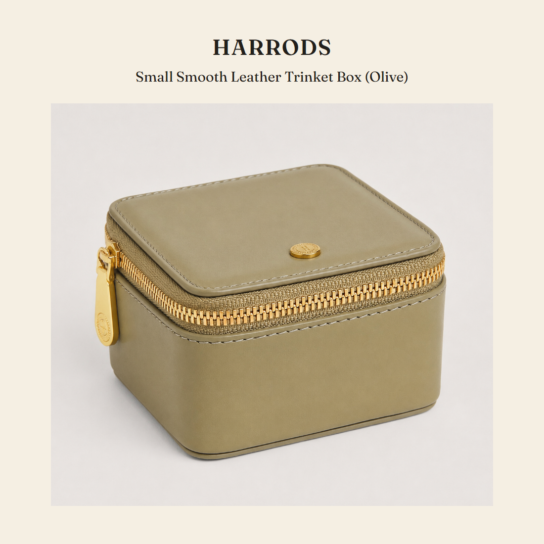 해로즈(Harrods) Small Smooth Leather Trinket Box (Olive) 홈 데코 - 영국 정품 직수입 | Lhea UK(레아영국)