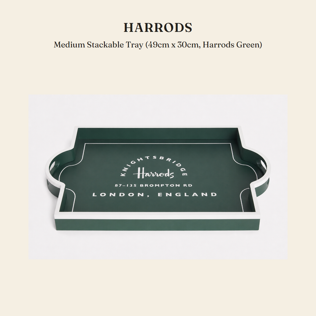 해로즈(Harrods) Medium Stackable Tray (49cm x 30cm, Harrods Green) - 영국 정품 직수입 | Lhea UK(레아영국)